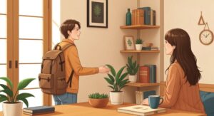 Reisender wird herzlich von einem Gastgeber empfangen – authentisches Couchsurfing-Erlebnis mit kulturellem Austausch