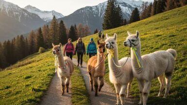 Alpaka- und Lama-Wanderungen