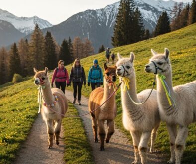 Alpaka- und Lama-Wanderungen