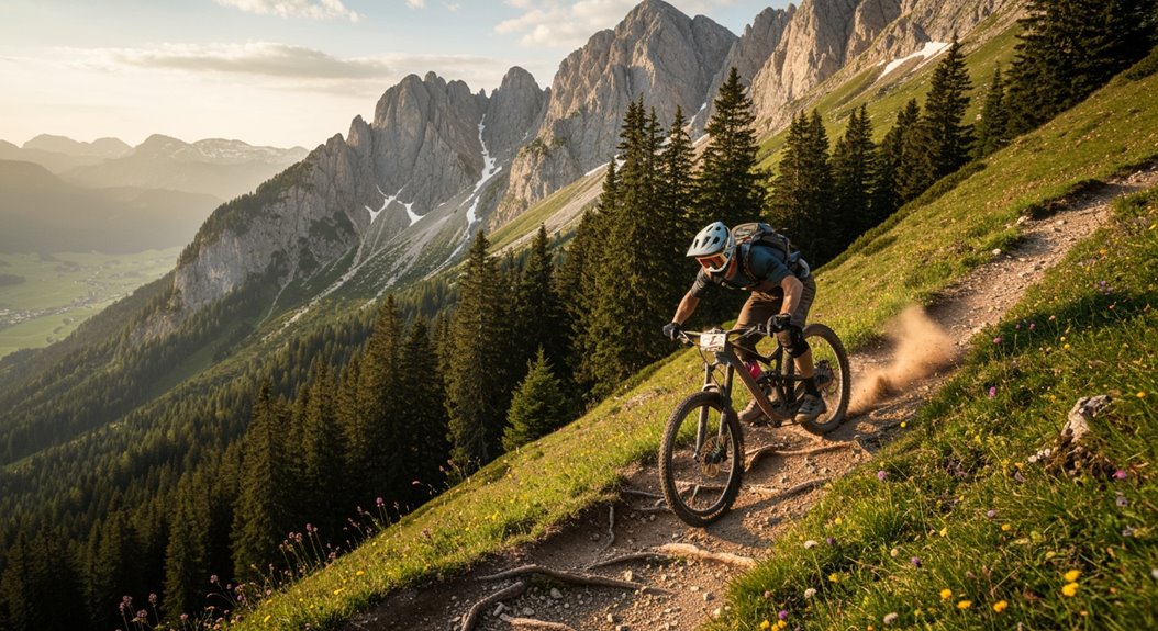 Alpines Mountainbiken erfordert Vorsicht