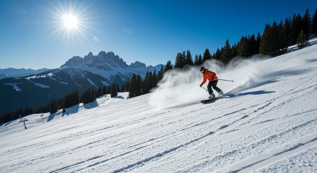 Schneeverhältnisse im April auf der Oberfläche