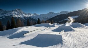Österreich Snowpark Skifahren