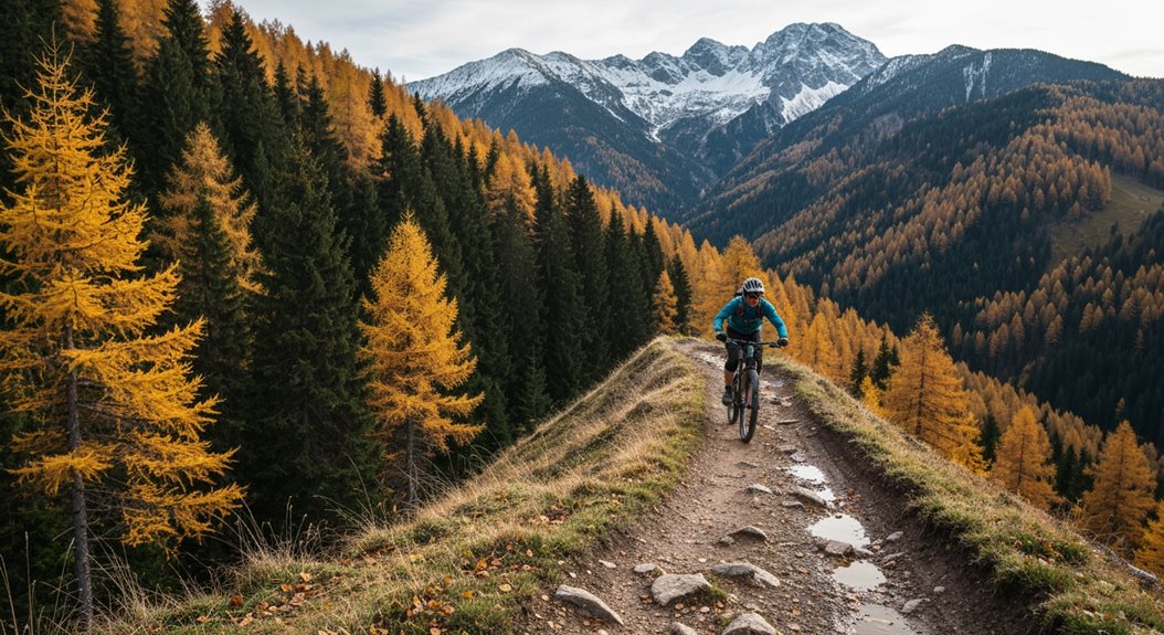 Herbstliche MTB-Trailbedingungen