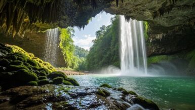 Höhlen Wasserfälle Wildnis Abenteuer