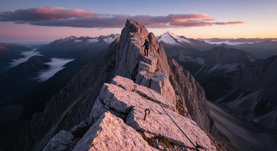 anspruchsvolle alpine Grattraversen