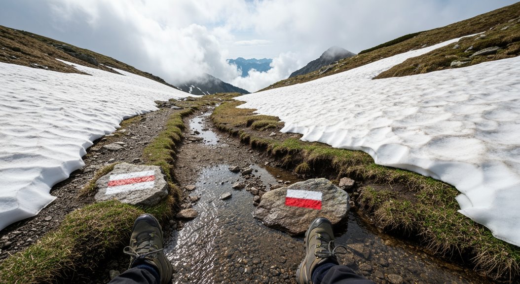 Überprüfen Sie regelmäßig die Bedingungen des Wanderwegs