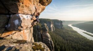 Klettern und Campen im Freien