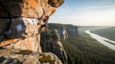 Klettern und Campen im Freien