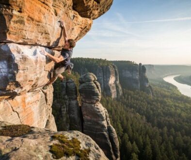 Klettern und Campen im Freien