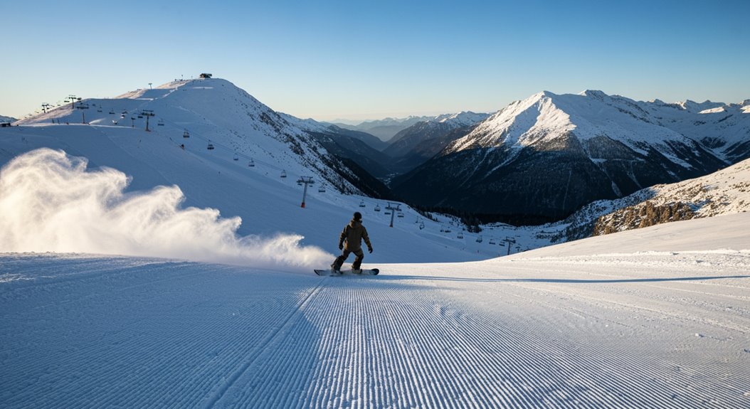 frühe Gletscher-Skisaison