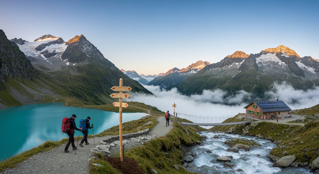 Verbesserte alpine Wanderinfrastruktur
