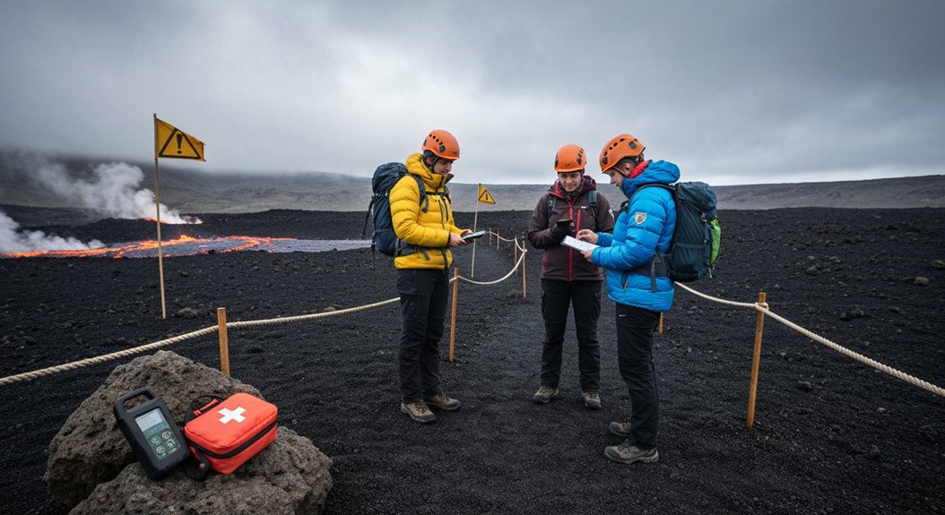 Erweiterte Sicherheitsprotokolle für Vulkanwanderungen