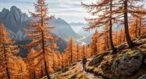 goldener Herbst Bergwandern