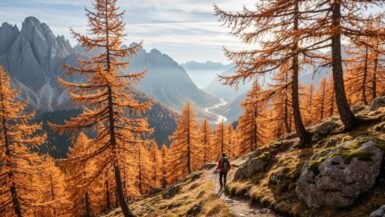 goldener Herbst Bergwandern
