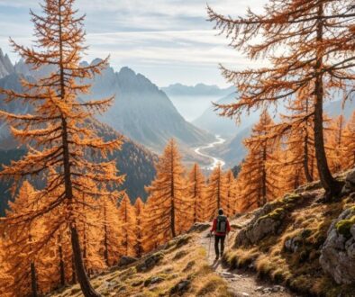 goldener Herbst Bergwandern