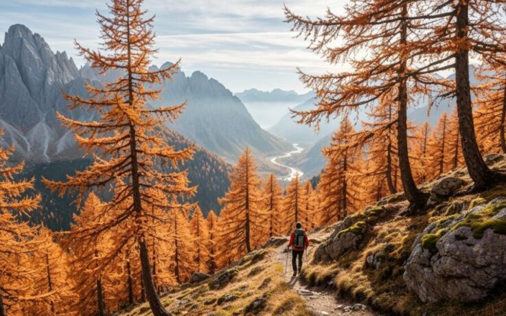 goldener Herbst Bergwandern