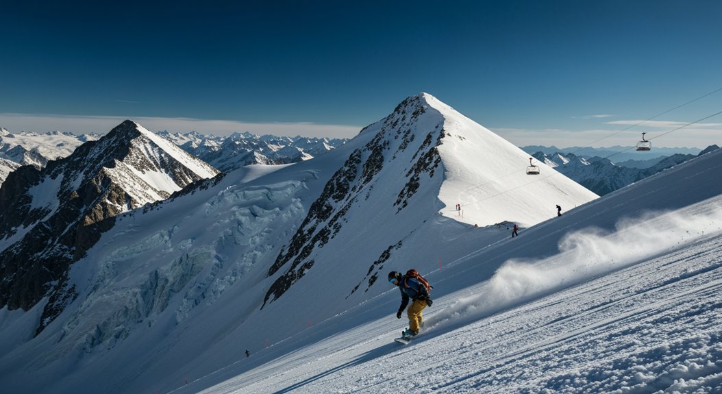 Sicherheit beim Hochgebirgs-Gletscherskifahren