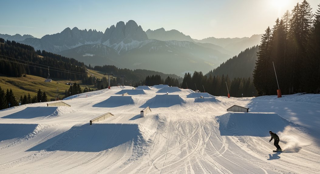 hochgelegene progressive Snowparks