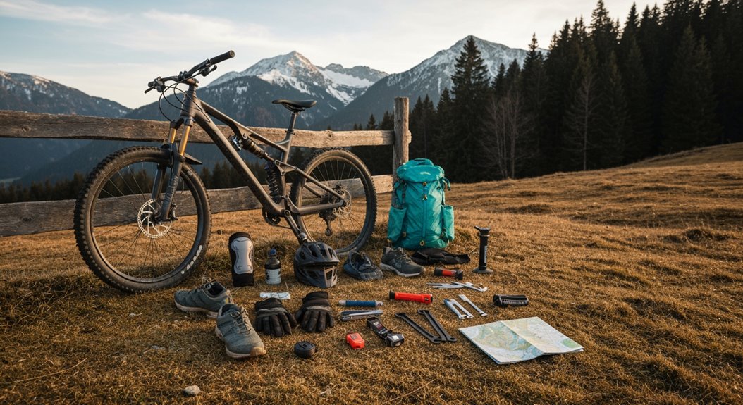 Mountainbike-Ausrüstungs-Essentials