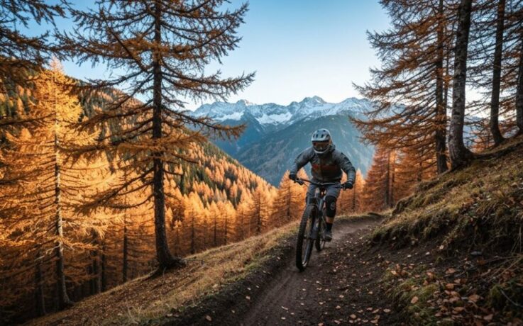 Mountainbiken in Österreich im Herbst