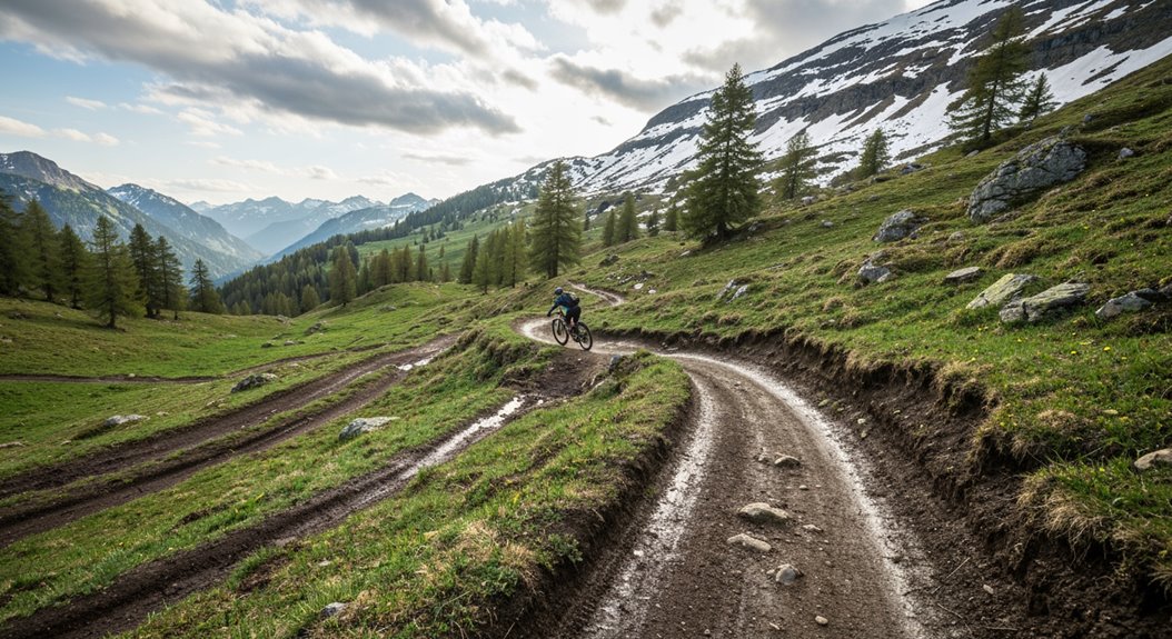 Mountainbiken bei Frühlingsbedingungen