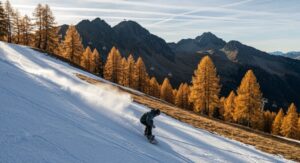 Snowboarden in Österreich im Oktober