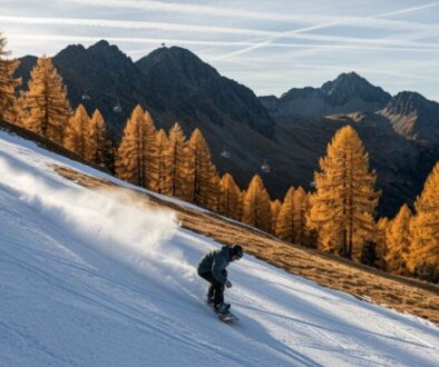 Snowboarden in Österreich im Oktober