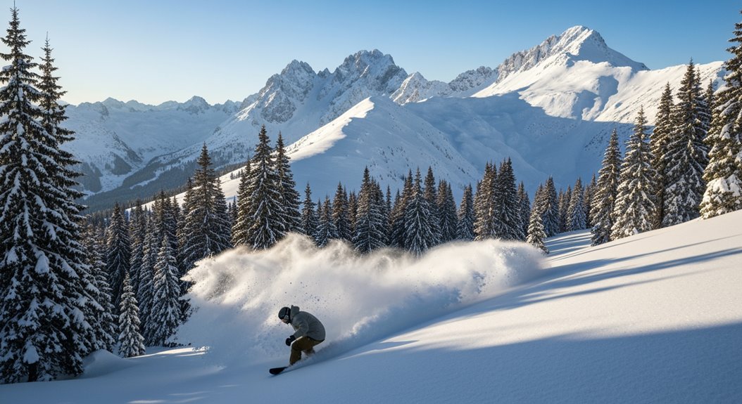Pulverschneesicherheit Geländebedingungen