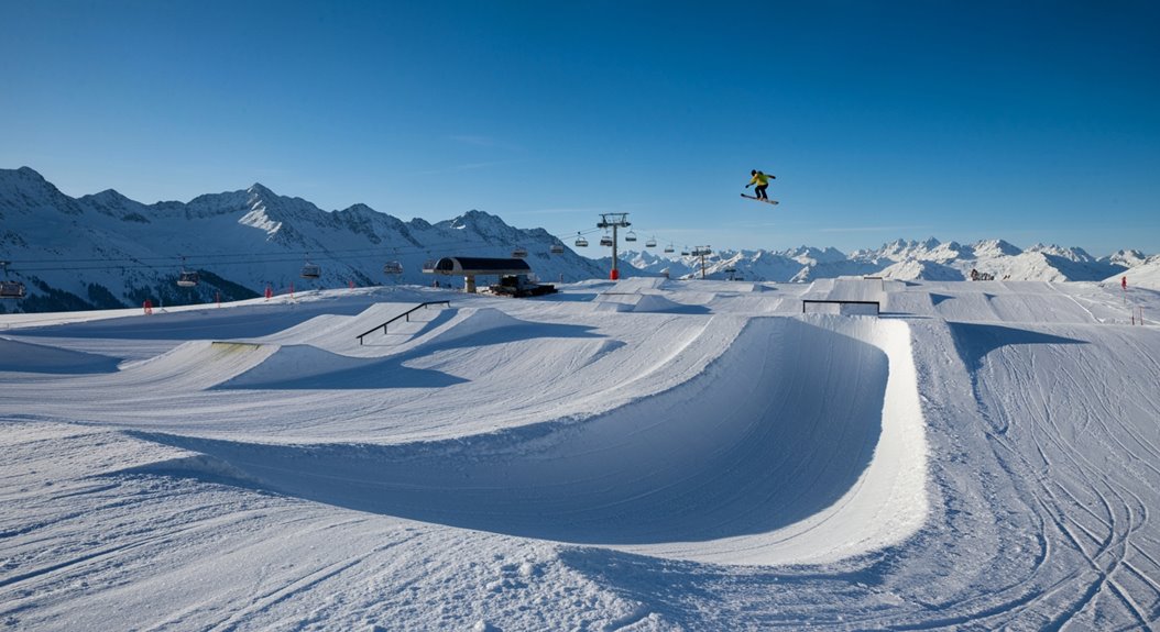 zuverlässige hochgelegene Gletscher-Snowparks