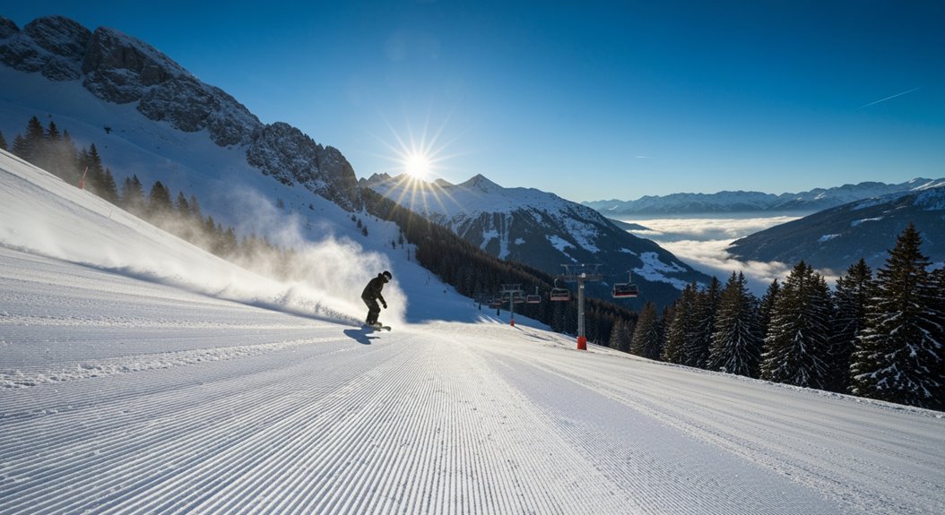 zuverlässige hochalpine Skibedingungen