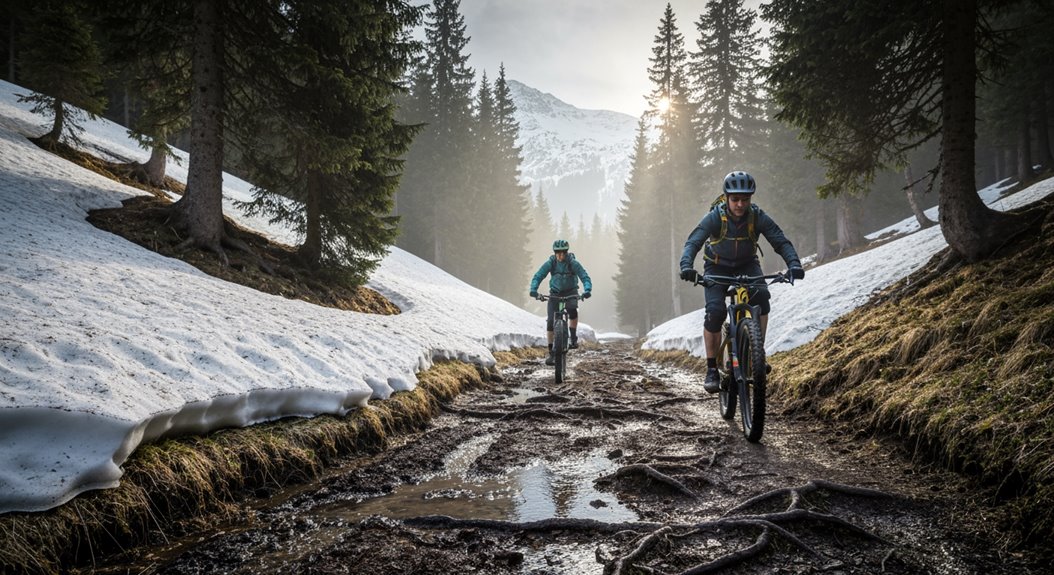 Frühlingsbedingungen fürs Mountainbiken in Österreich