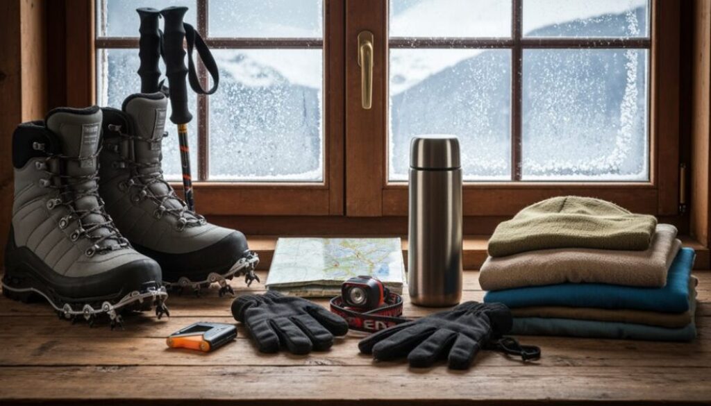 Winterwander-Ausrüstungs-Essentials