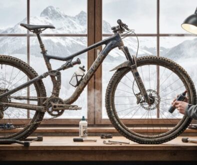 Wartung von Mountainbikes im Winter