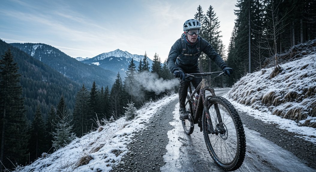 Vorsichtsmaßnahmen beim Mountainbiken im Winter
